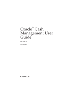 Oracle Cash Management User Guide