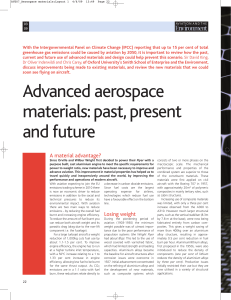 Advanced aerospace materials: past, present and