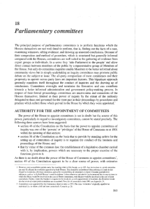 The principal purpose of parliamentary committees is to perform