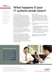 What happens if your IT systems break down?