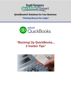 Backing Up QuickBooks… 3 Insider Tips