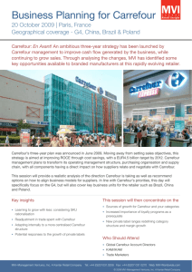 Business Planning for Carrefour