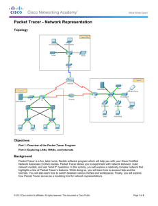 Packet Tracer - Network Representation Instructions