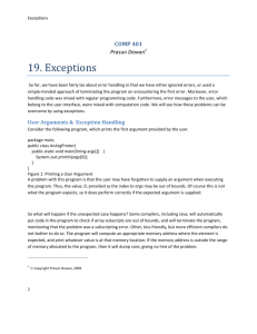 Exceptions Chapter