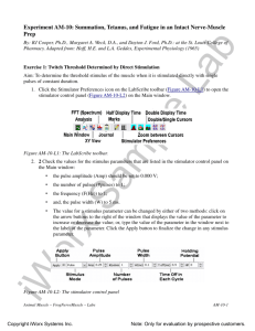 Summation, Tetanus, and Fatigue in an Intact Nerve-Muscle