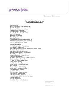 The Groove Labs Band Play List (Special Requests available)