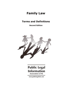 Family Law Terms and Definitions