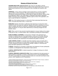 Glossary of Clinical Trial Terms