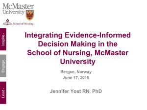 Integrating Evidence-Informed Decision Making in the School of
