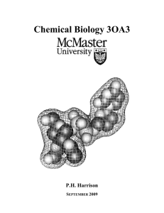 Chemical Biology 3OA3 - Department of Chemistry, McMaster