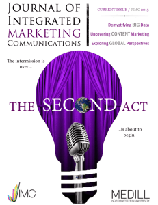 JIMC 2015 Issue - Journal of Integrated Marketing Communications