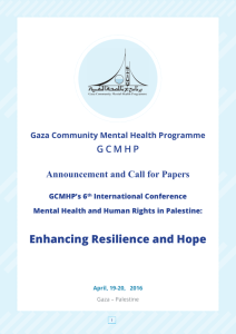 Enhancing Resilience and Hope - Gaza Community Mental Health