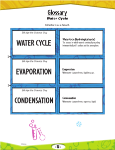 water cycle evaporation condensation