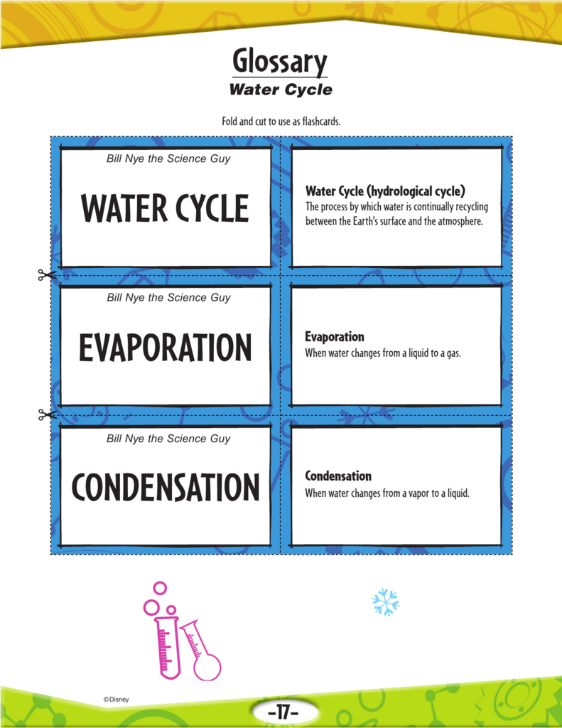 water cycle evaporation condensation Regarding Bill Nye Water Cycle Worksheet