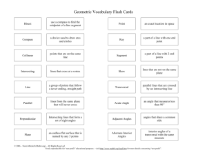 Geometric Vocabulary Flash Cards