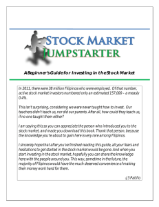 ABeginner'sGuidefor Investing inthe Stock Market