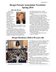Herget Parents Association Newsletter Spring 2014