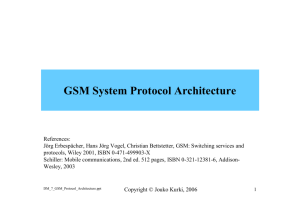 GSM System Protocol Architecture