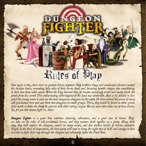 Dungeon Fighter rules