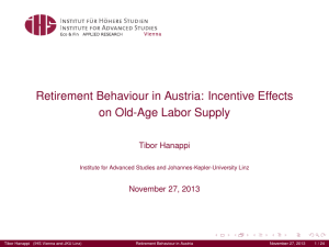Retirement Behaviour in Austria: Incentive Effects on Old