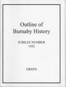 Outline of Burnaby History