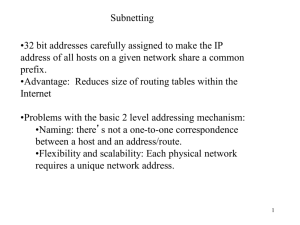 IP Addressing (subnetting)