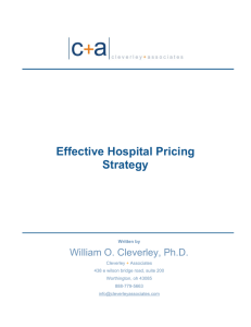 Effective Hospital Pricing Strategy