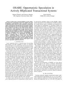 Opportunistic Speculation in Actively REplicated Transactional