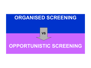 organised screening