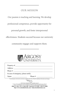2010-2011 Student Handbook–Argosy University, Dallas