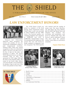 law enforcement honors - Tulsa County Sheriff's Office