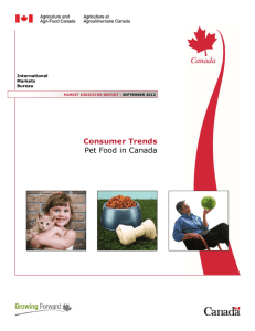 Consumer Trends - Pet Food in Canada