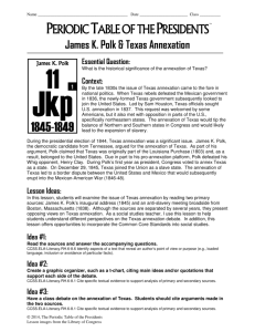 James K. Polk & Texas Annexation