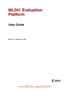 Xilinx UG226 ML501 Evaluation Platform, User Guide