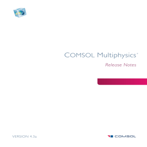 COMSOL Multiphysics Release Notes