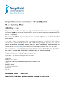 PR and Marketing Officer £22,000 (pro
