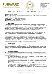 Job Description - Youth Programme Officer Bristol