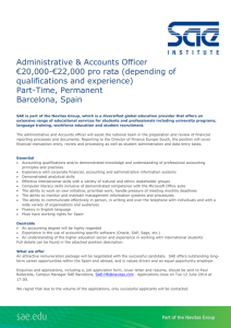 Administrative & Accounts Officer €20,000