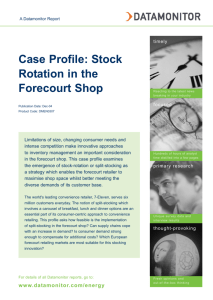 Case Profile: Stock Rotation in the Forecourt Shop