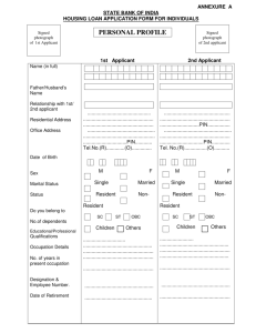 Home Loan Application Form