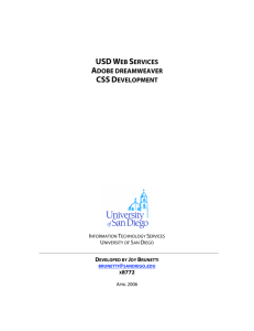 Dreamweaver CSS Development