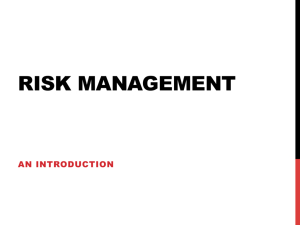 Introduction to risk management