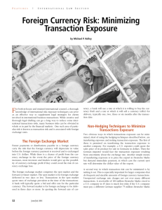 Foreign Currency Risk: Minimizing Transaction Exposure