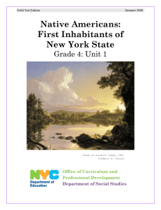 Native Americans: First Inhabitants of New York State