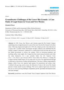 Groundwater Challenges of the Lower Rio Grande: A Case Study of