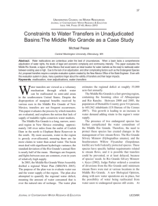 Constraints to Water Transfers in Unadjudicated Basins:The Middle