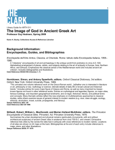 Library Guide for ARTH 511: The Image of God in Ancient Greek Art