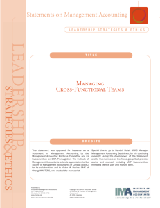 Managing Cross-Functional Teams