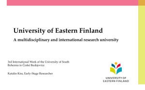 University of Eastern Finland – A University of the Future
