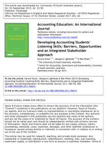 Accounting Education: An International Journal Developing